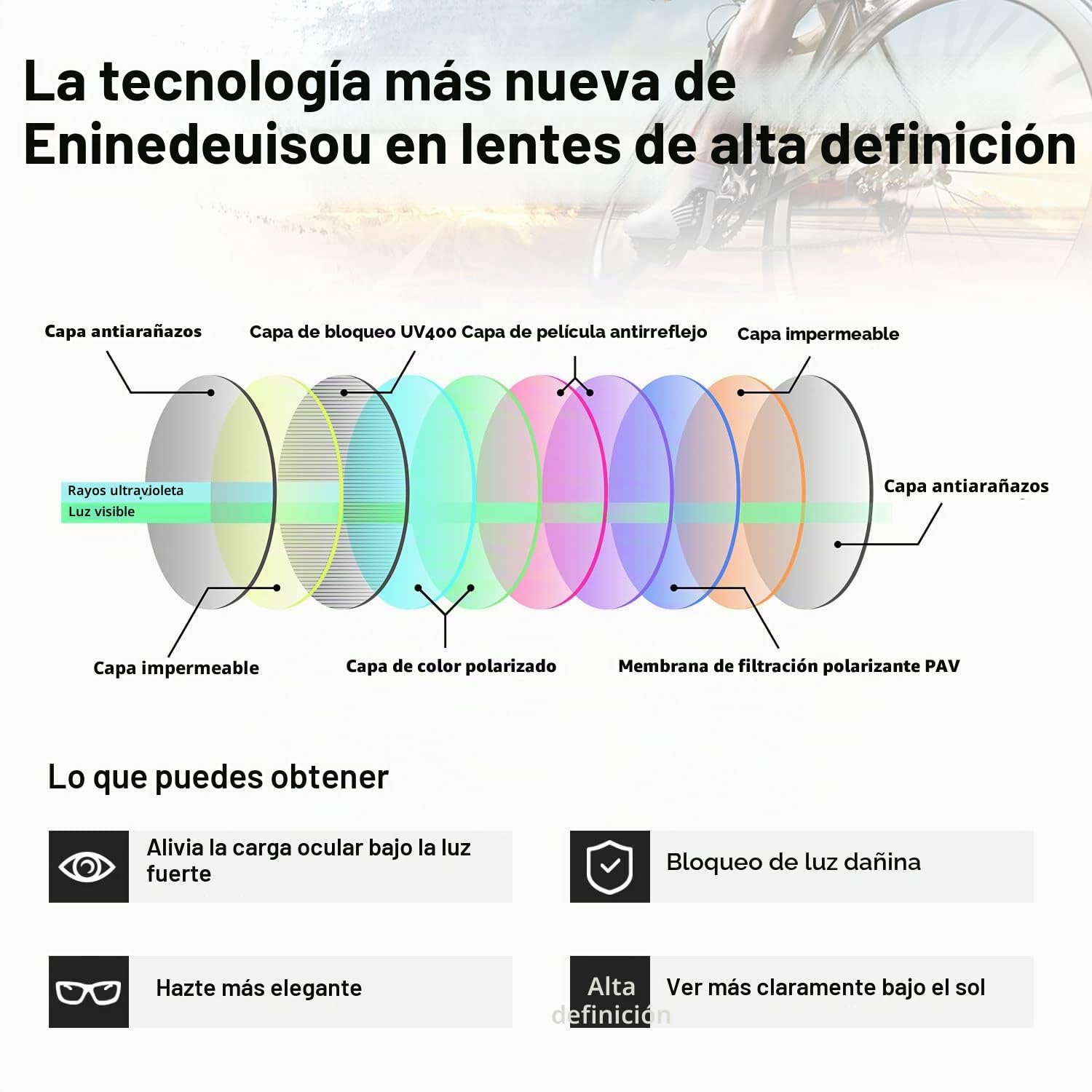 Gafas de sol para hombre y mujer, protección UV 400, gafas de protección para deportes al aire libre, ciclismo, conducción, correr, golf, béisbol