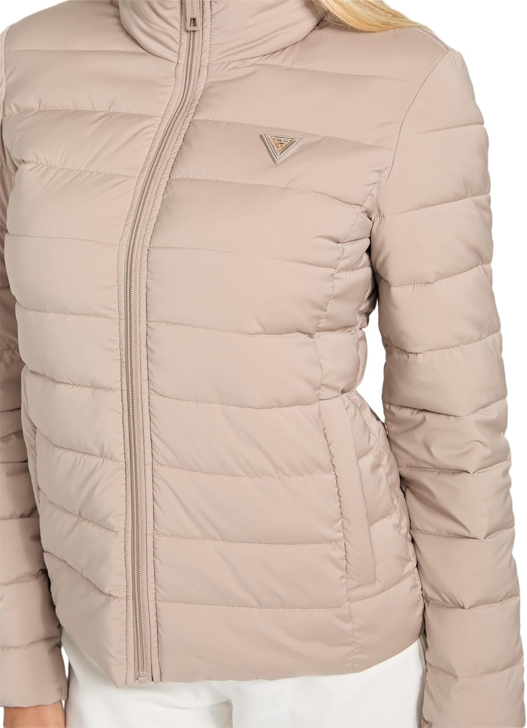 GUESS Womens Solid Heavy Diann Puffer Jacket