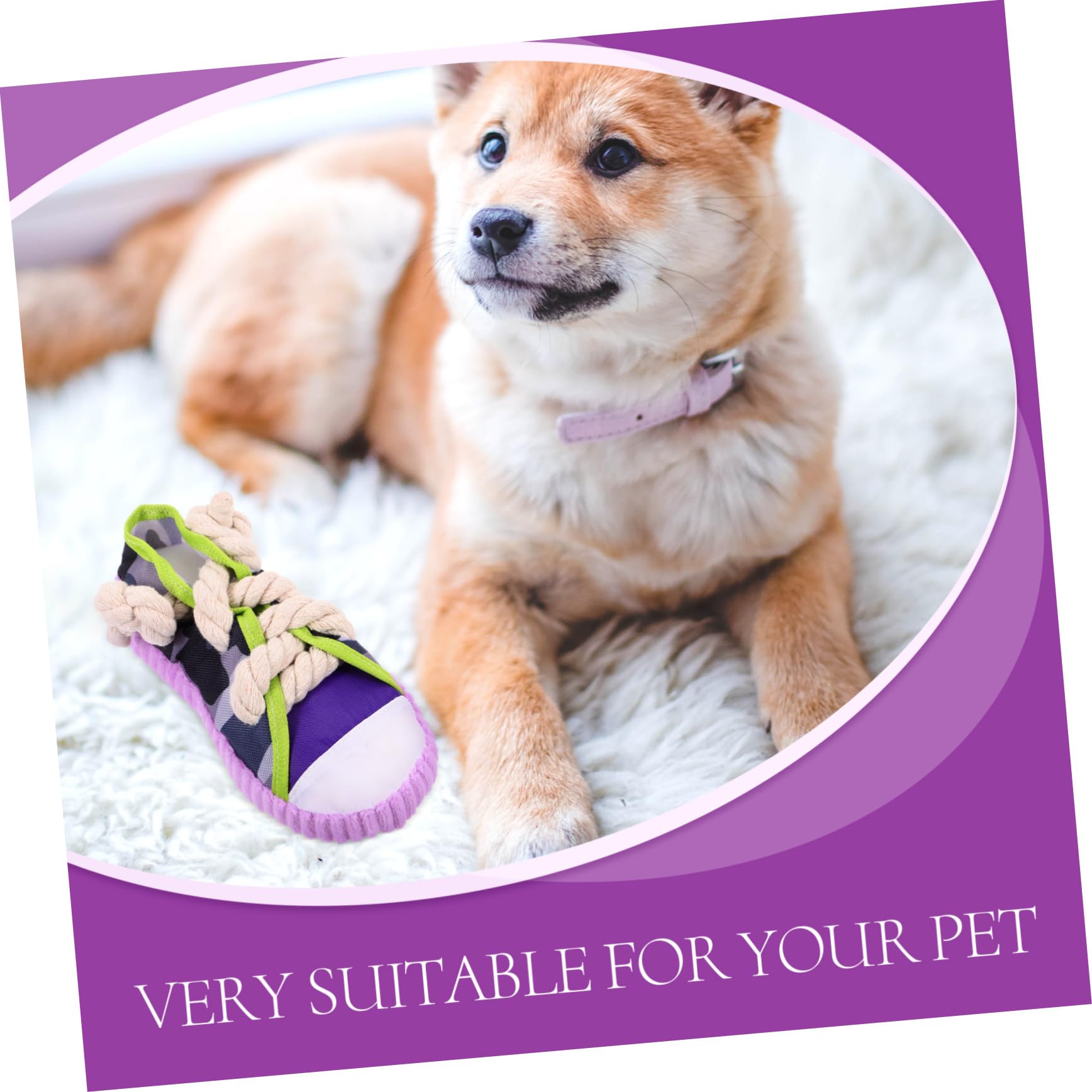 TOYANDONA Giocattolo Da Masticare Per Cani Giocattolo Molare Resistente Design Forma Di Scarpa Materiale Sicuro e Leggero Per Cani Piccoli e Cuccioli