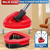 Vista 7 de 4 Pack Spin Mop Replacements Head Compatible for Oceda RinseClean 2-Tank System,Microfiber Spin Mop Refills Head,1 Mop Scrub Brush + 1 Mop Base + 4