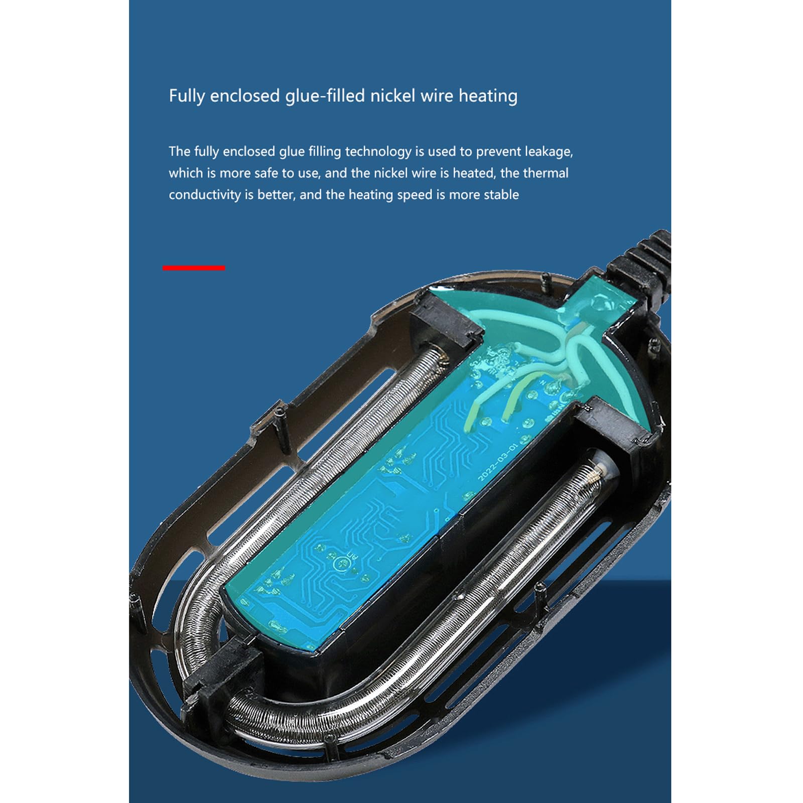 Asta riscaldante per Acquario Asta riscaldante per Acquario per Tartarughe a Temperatura costante Automatica a Prova di Esplosione Riscaldatore per Acquario di Piccole Dimensioni, 50W (50W)