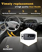 Vista 5 de Gledewen Manija de puerta interior con bisel, compatible con Toyota Tundra 2000-2006, gris oscuro, parte delantera interior izquierda del conductor