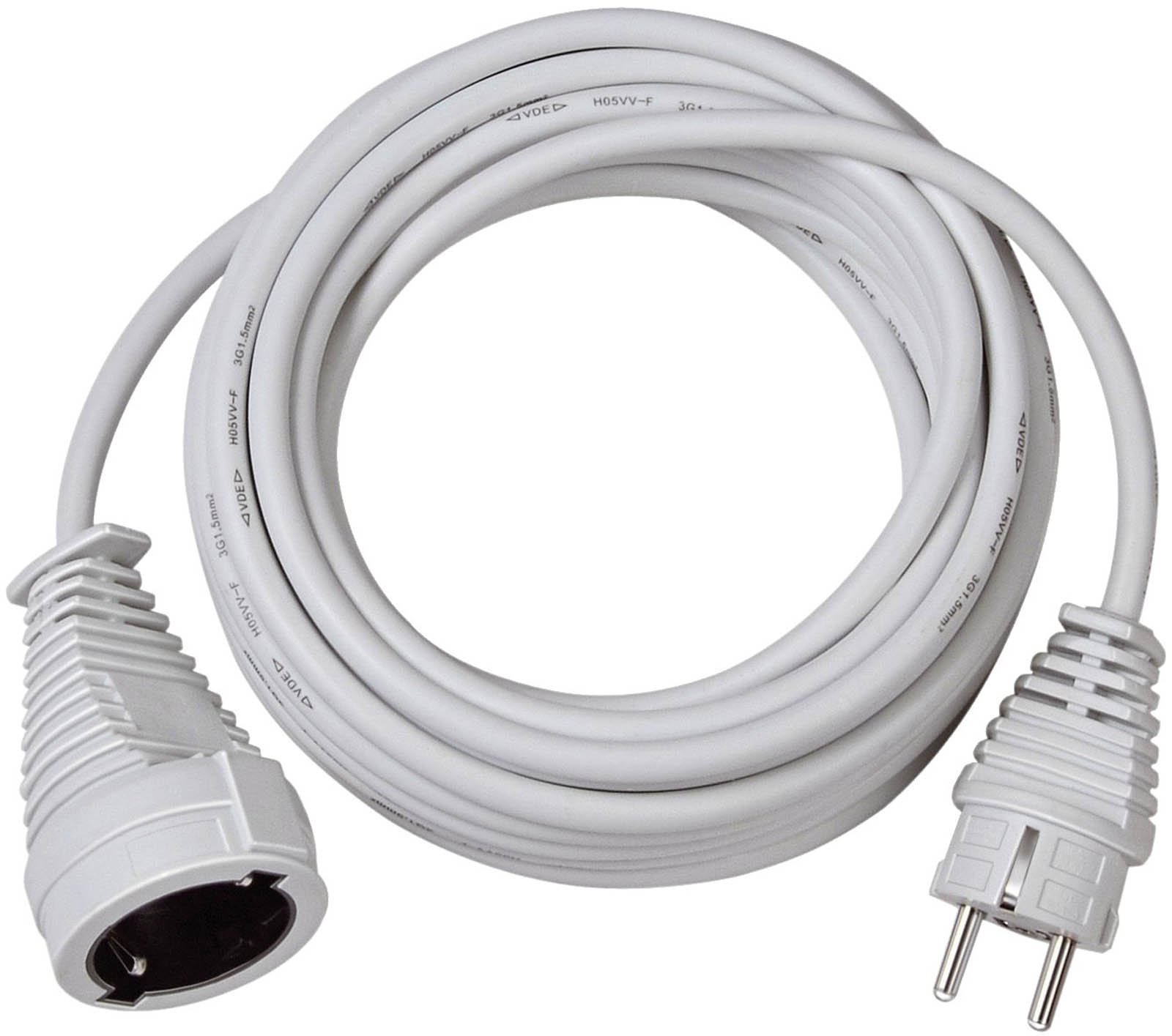 Brennenstuhl 1168440 - Cable alargador (plástico, 5 m), color blanco