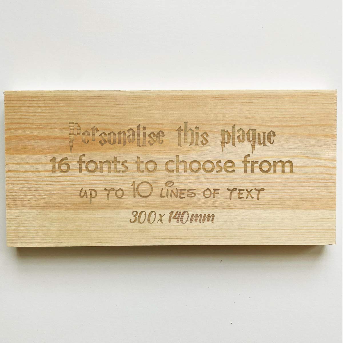 Cutncraft Designs Personalised Large Wooden Sign Plaque Custom Made Wall Door Decor Idea 30 x 14 x 2cm (11.8"x5.5"x0.8")