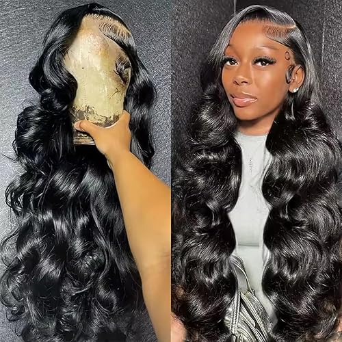 Miniatura 50 de 30 Inch Lace Front Wigs Human Hair Pre Plucked 180% Density Body Wave Transparent HD 13x6 Lace Frontal Wigs Glueless Body Wave Wig for Women with