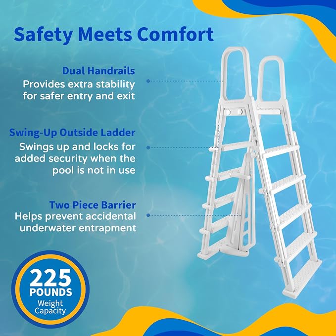 Escalera tipo A para piscinas con profundidad 48-54 pulgadas miniatura 5