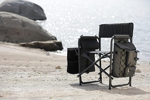 Miniatura 2 de PICNIC TIME NCAA Army Black Knights Fusion - Silla de camping con mesa auxiliar y enfriador suave, silla de playa para adultos, silla de césped
