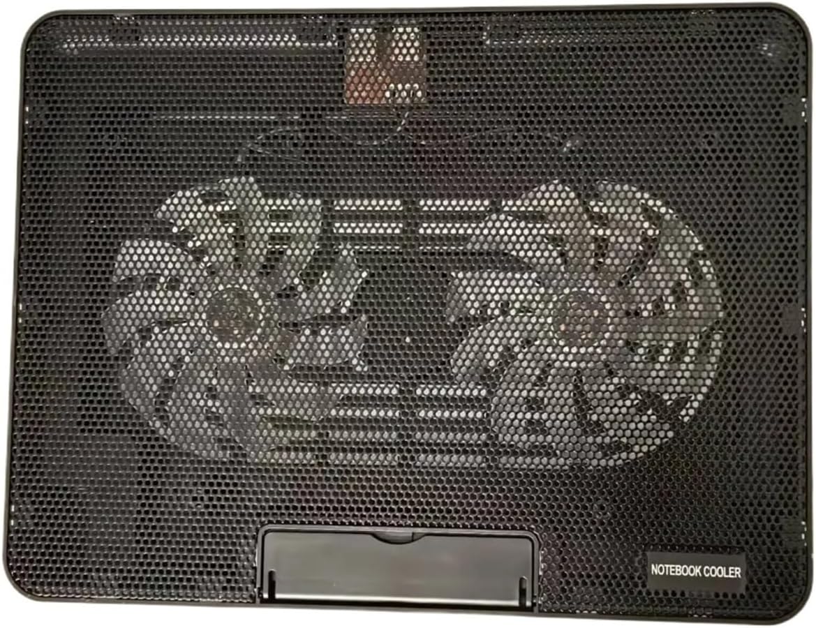 Portable Notebook Laptop Cooling Pad with Heat Sink, Featuring Two Large Silent Fans, A Metal Panel, USB Power Supply, LED B