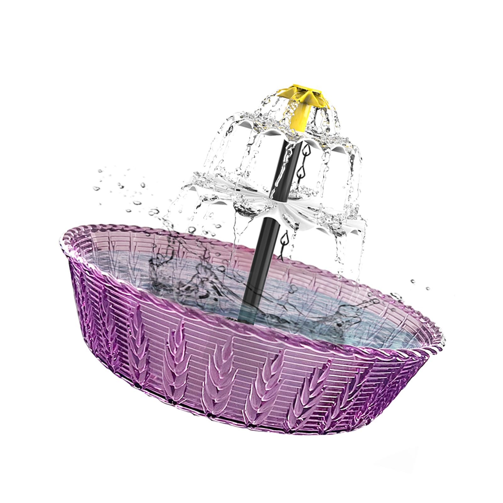 XuQiZZpp Weather Resistant Solar Operated Fountain Bird Bath for Outdoor Use Providing Mesmerizing Water Feature and Easy Install