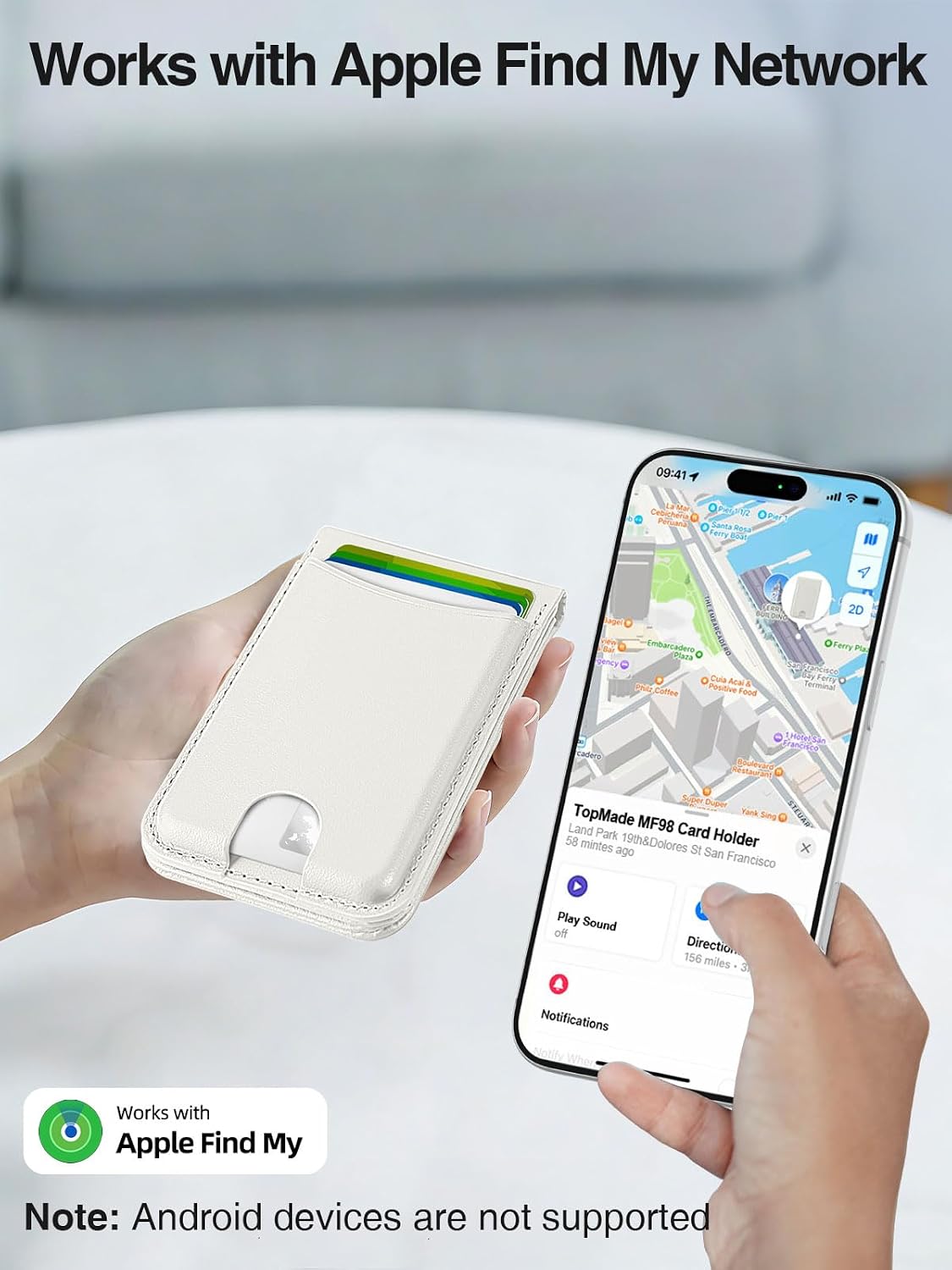 TopMade for MagSafe Wallet Works with Find My, Strongest Magnetic Wallet image 2
