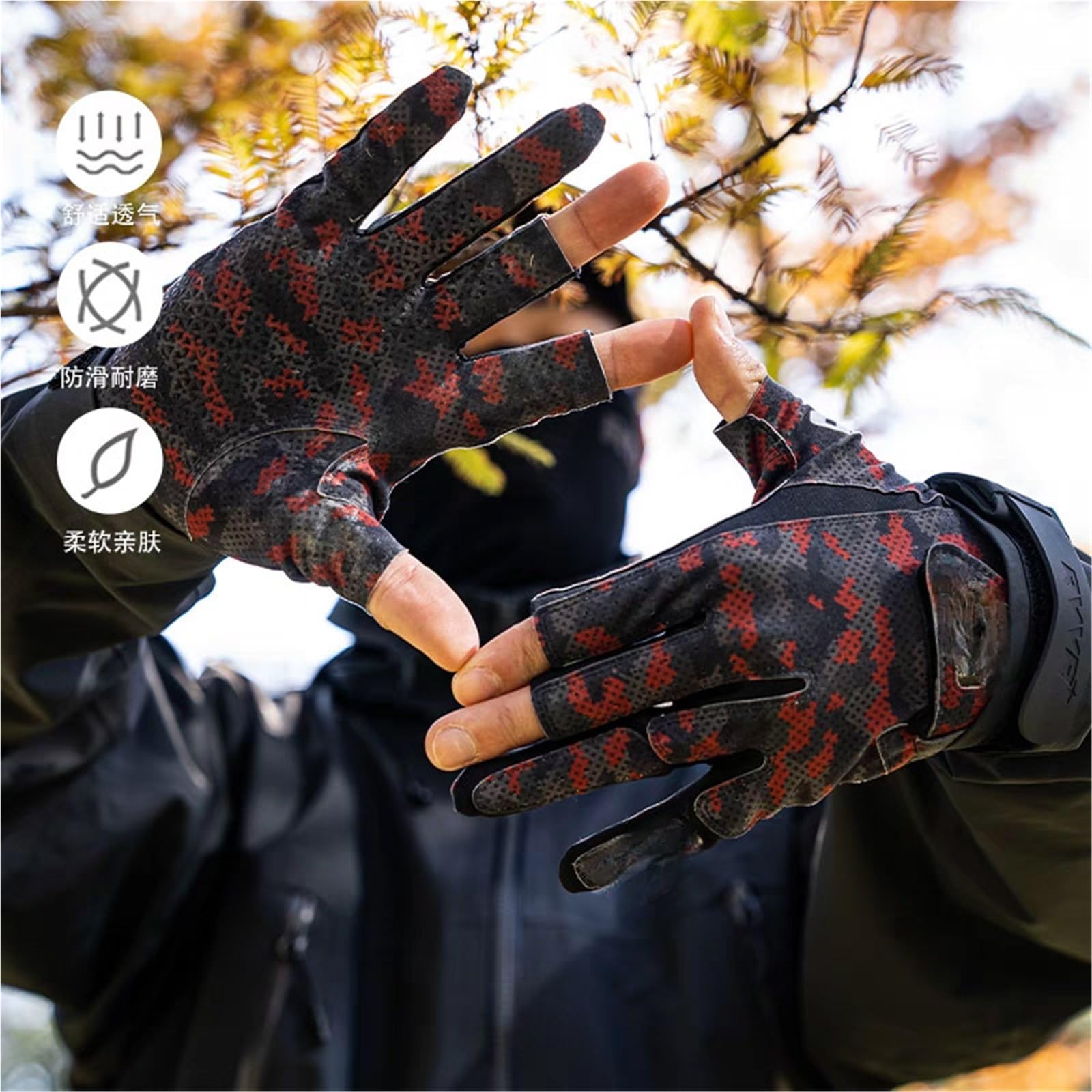 Guantes Pesca Guantes De Pesca Antideslizantes Transpirables Pesca con Mosca Ciclismo Ropa Deportiva
