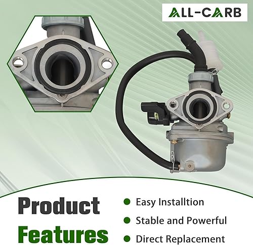 Miniatura 3 de ALL-CARB Carburador PZ19 de 50 cc, 70 cc, 90 cc, 110 cc, 125 cc, repuesto para ATV Dirt Bike Go Kart con filtro de aire