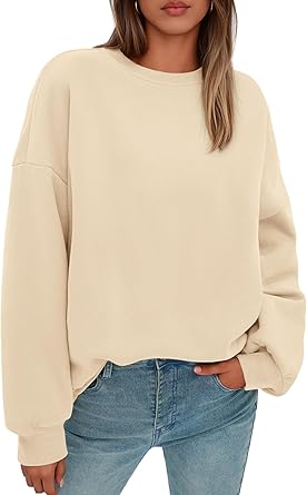 PRETTYGARDEN Sweatshirt for Women Oversized Crewneck Long Sleeve Pullover Fleece Top 2025 Fall Winter Fashion Outfits Clothes