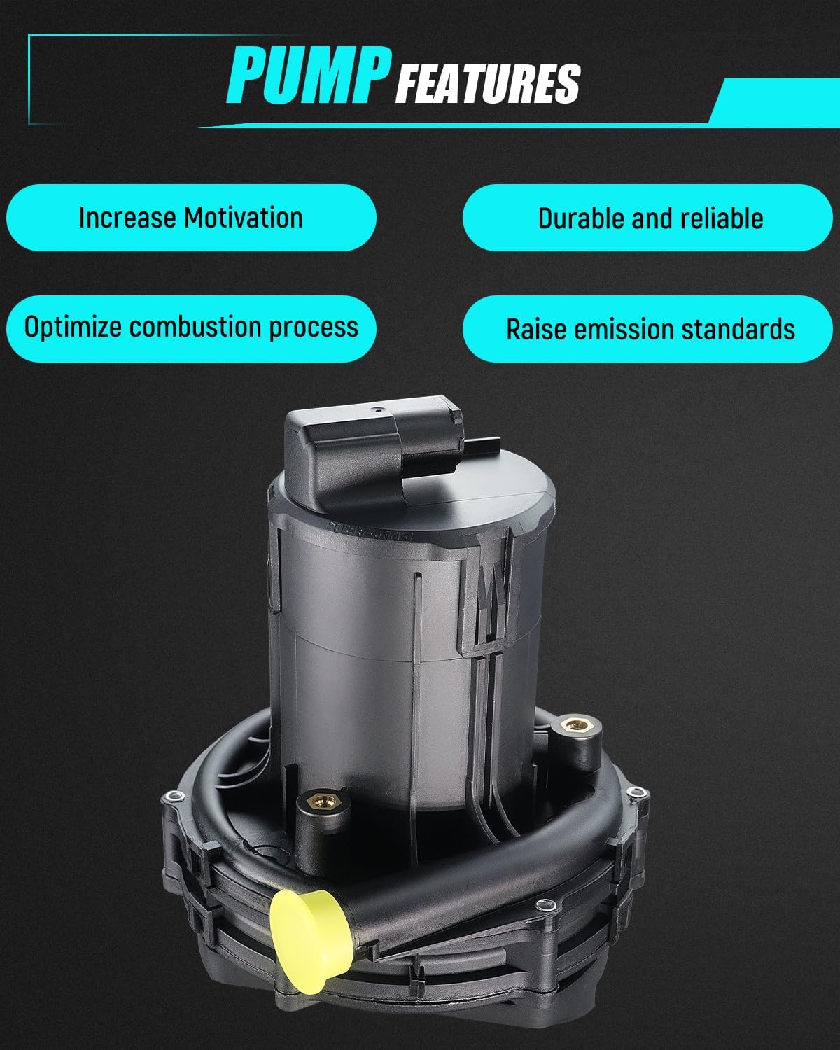 Secondary Air Injection Pump for:-BMW 325i 2001 2002 2003 325Ci 2001-2006 323i 323is 330i 330Ci 330xi 325xi 323Ci 328Ci 328i Base 1999-2006 2.5L 2.8L 3.0L Smog Pump OE# 1172755305