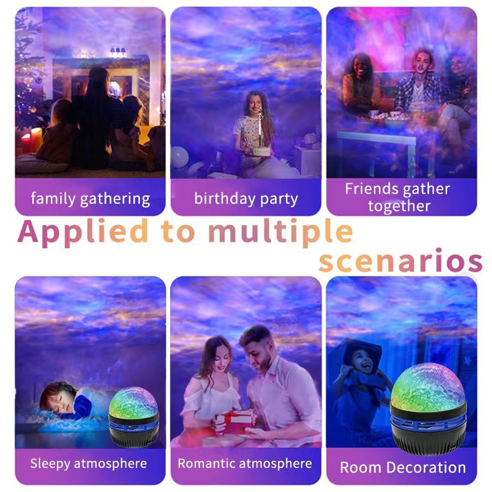 Xugenxes 2-in-1 Northern Lights & Waves Projector, Aurora