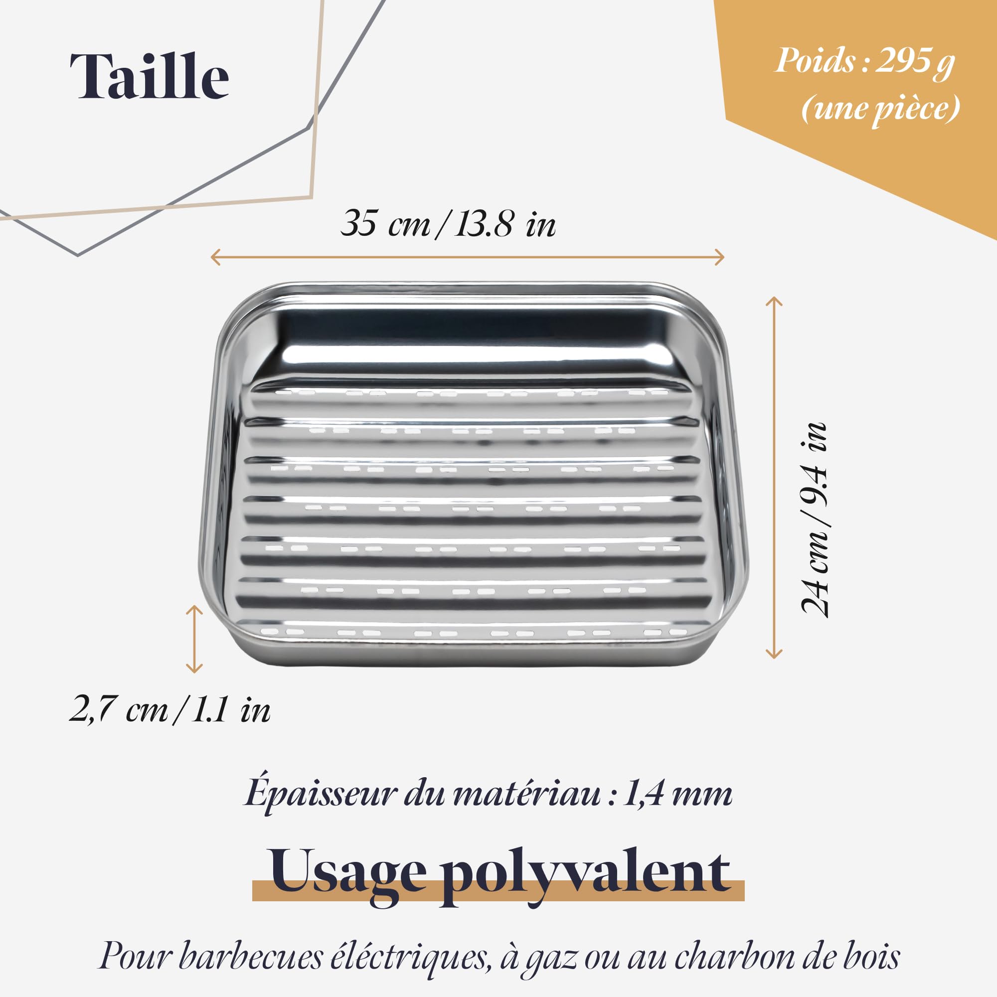 Miayical 2 Pièces Barquette Avec Trous BBQ Grille Panier, 33