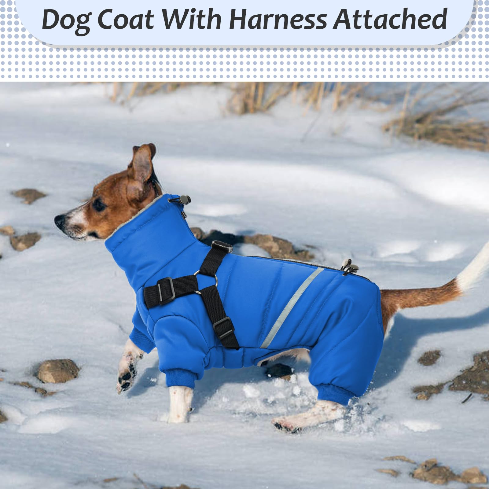 Hjyokuso Hundewintermantel Wasserdicht - Reflektierende Jacke Für Kleine Bis Große Hunde