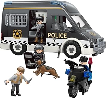 Police Car Toy Truck for Kids 3-8, Large Toy Cars with Lights & Sounds