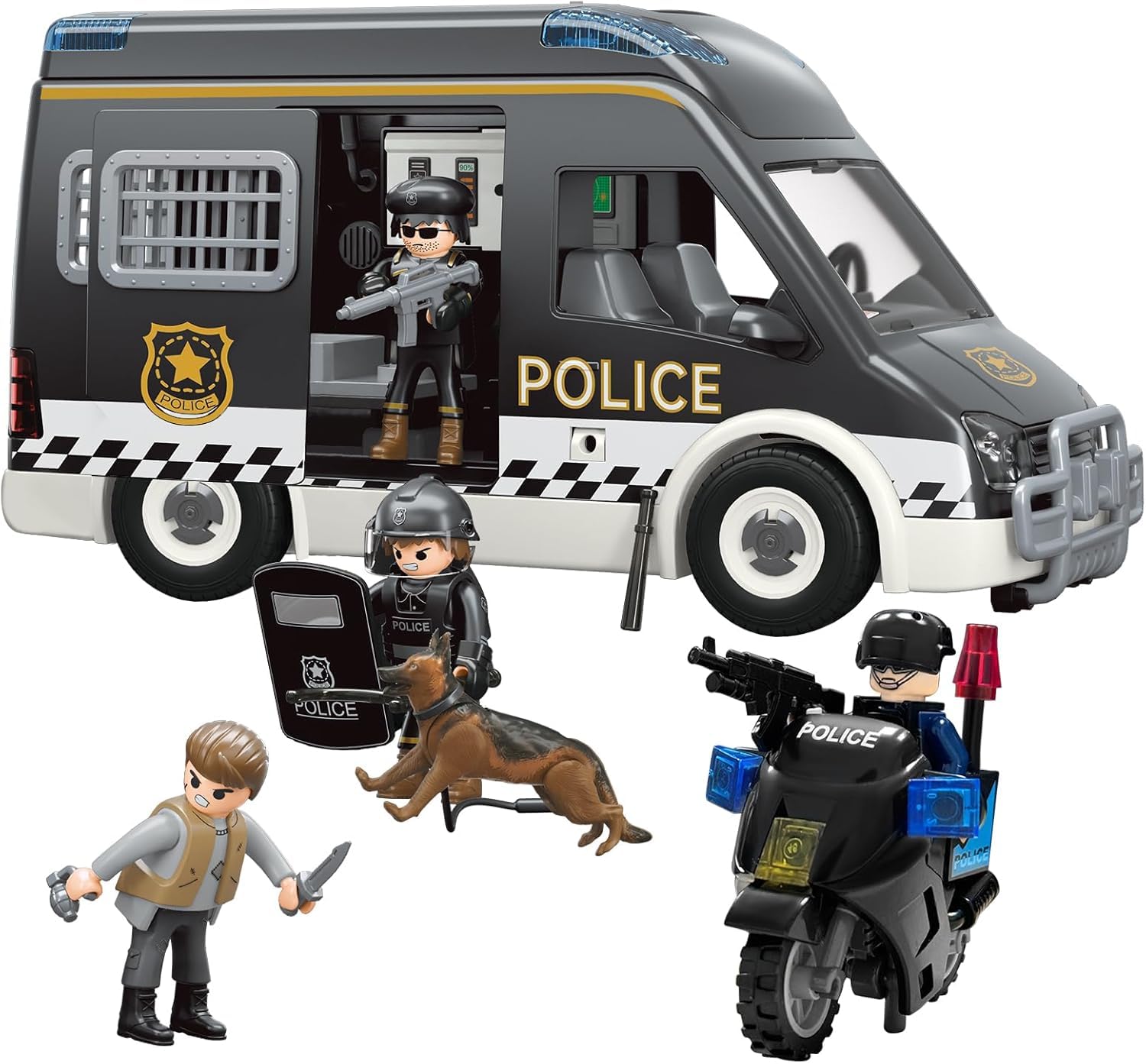 Police Car Toy Truck for Kids 3-8, Large Toy Cars with Lights & Sounds