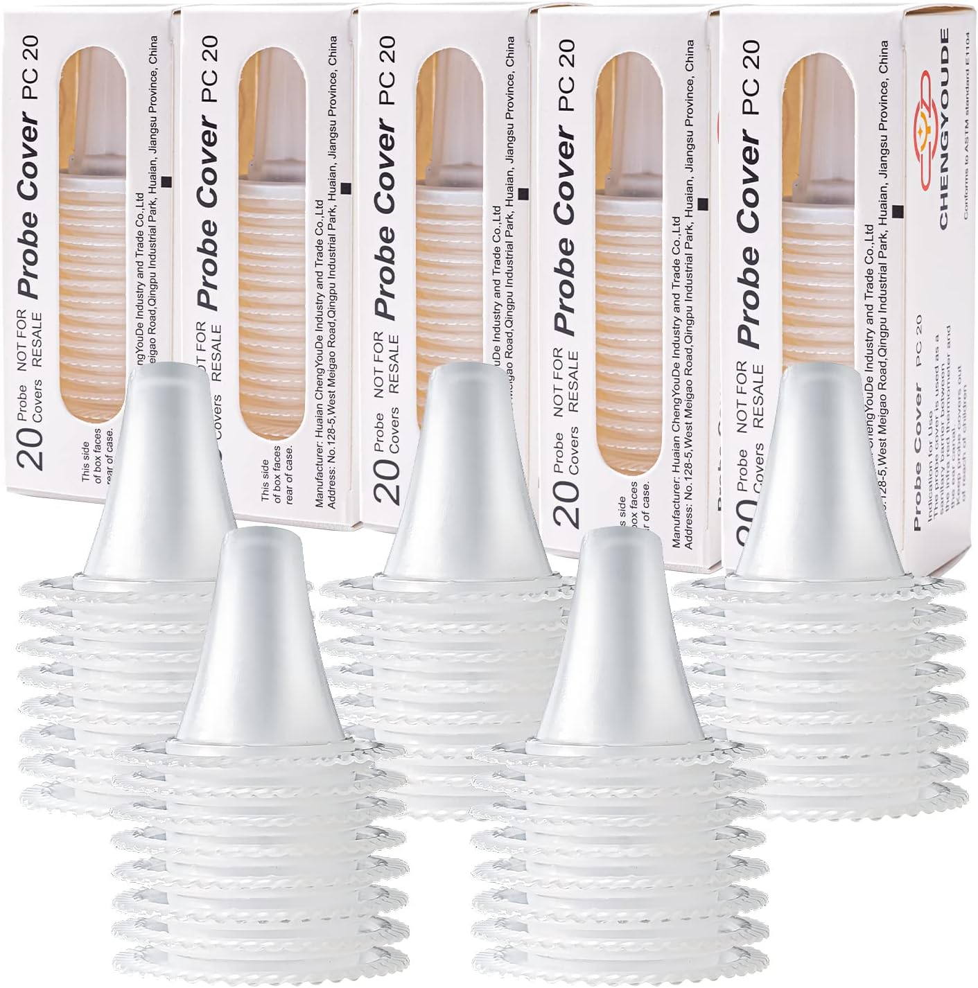 100 Pcs Ear Thermometer Probe Covers,Refill Caps Thermometer Covers for All Braun Thermometer Models and Various Types of Digital Thermometers