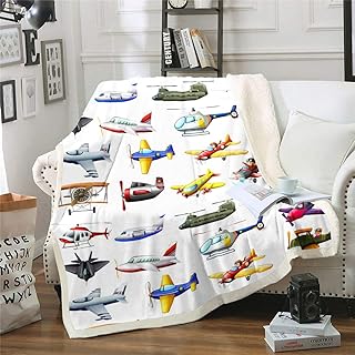 Aircraft Sherpa Blanket  3D Print Various Airplane Blanket Throw For Kids Teen B - Compare price