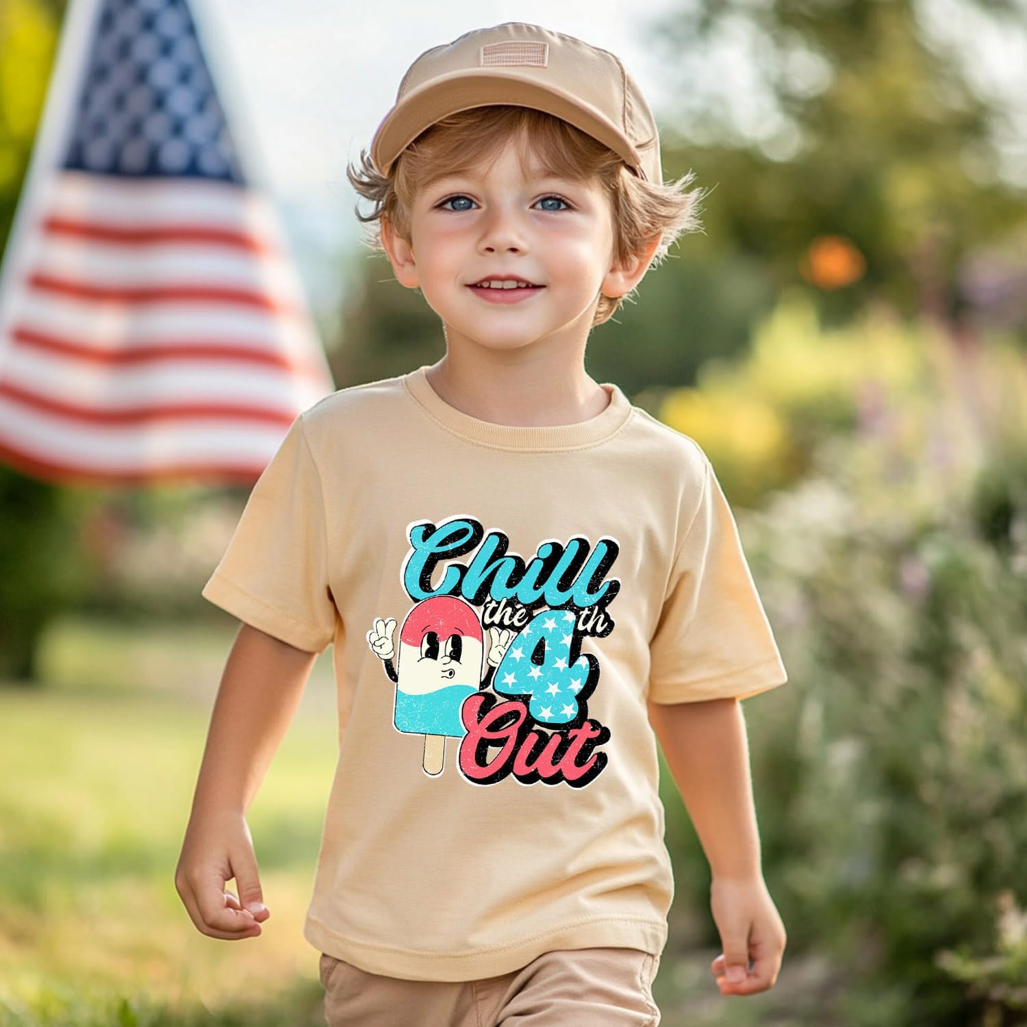 Kids 4th of July Shirt USA Flag Clothes Toddler Boys Girls Children Patriotic Tee Tops 1-7 Years