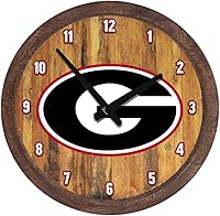Vista 247 de The Fan-Brand NCAA Oklahoma Sooners: Faux Barrel Top Wall Clock Sports Team Bar Sign Décor - Home Man Cave, Party Decoration - Made On Demand