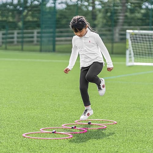 Miniatura 3 de FORZA Anillos de agilidad Paquete de 12  Equipo de entrenamiento de fútbol  Juego de anillos de agilidad multideporte  Escalera de velocidad