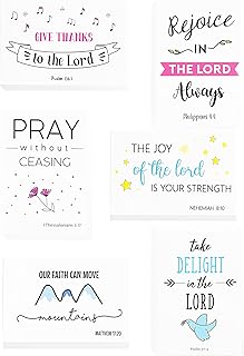 60 Christian Greeting Cards - Inspirational Bible Verse Greeting Cards -Motivational Religious Greeting Cards- 60 Scripture Greeting Cards with 60 Envelopes- 4 x 6 Inch