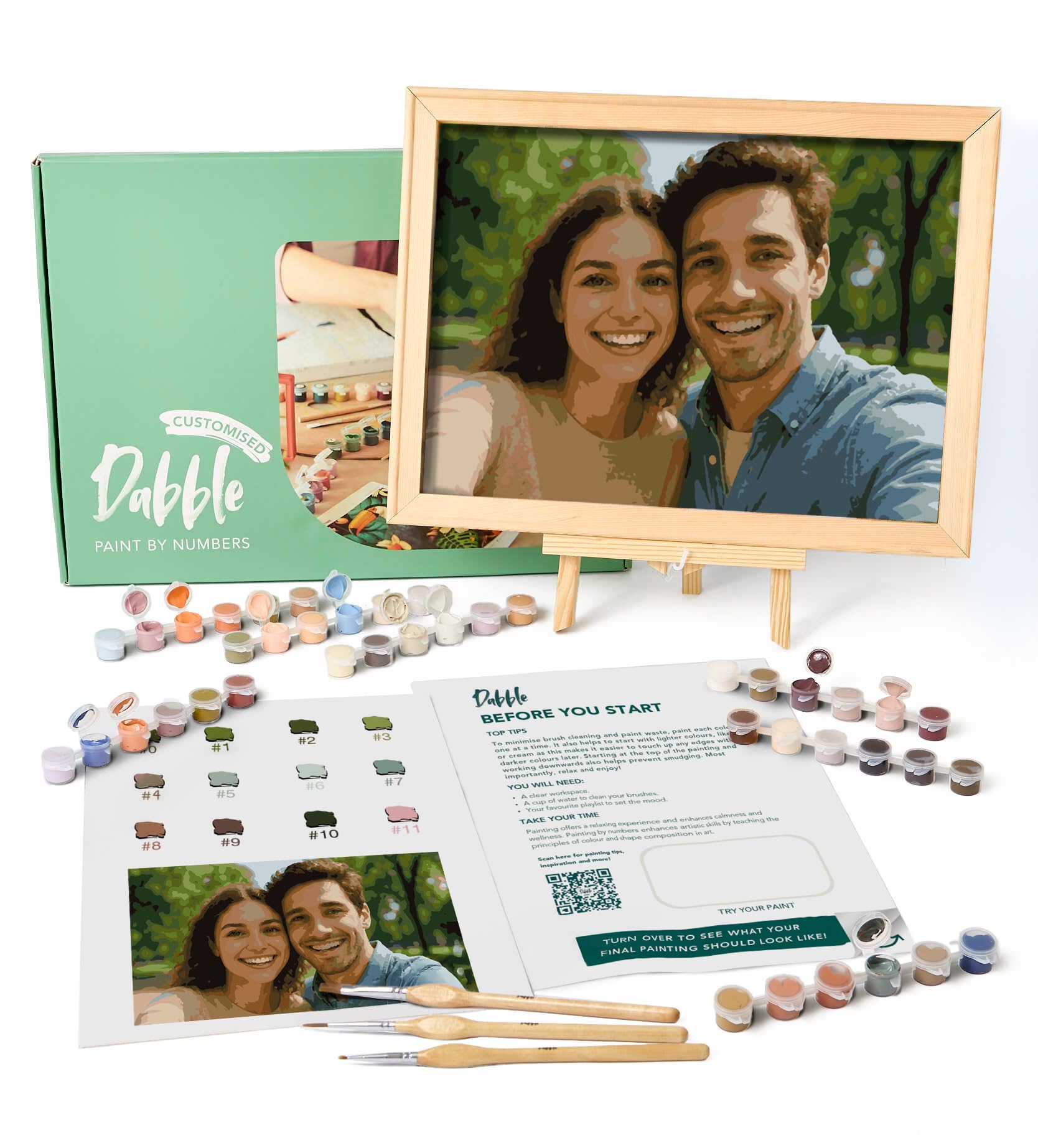 Dabble Dipinto con Numeri Personalizzato – Dipingere con i Numeri per Adulti con Telaio