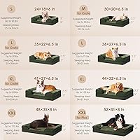 Vista 20 de EHEYCIGA - Cama ortopédica para perro grande, impermeable, de espuma viscoelástica y espuma tipo caja de huevos, bordes elevados, antideslizante