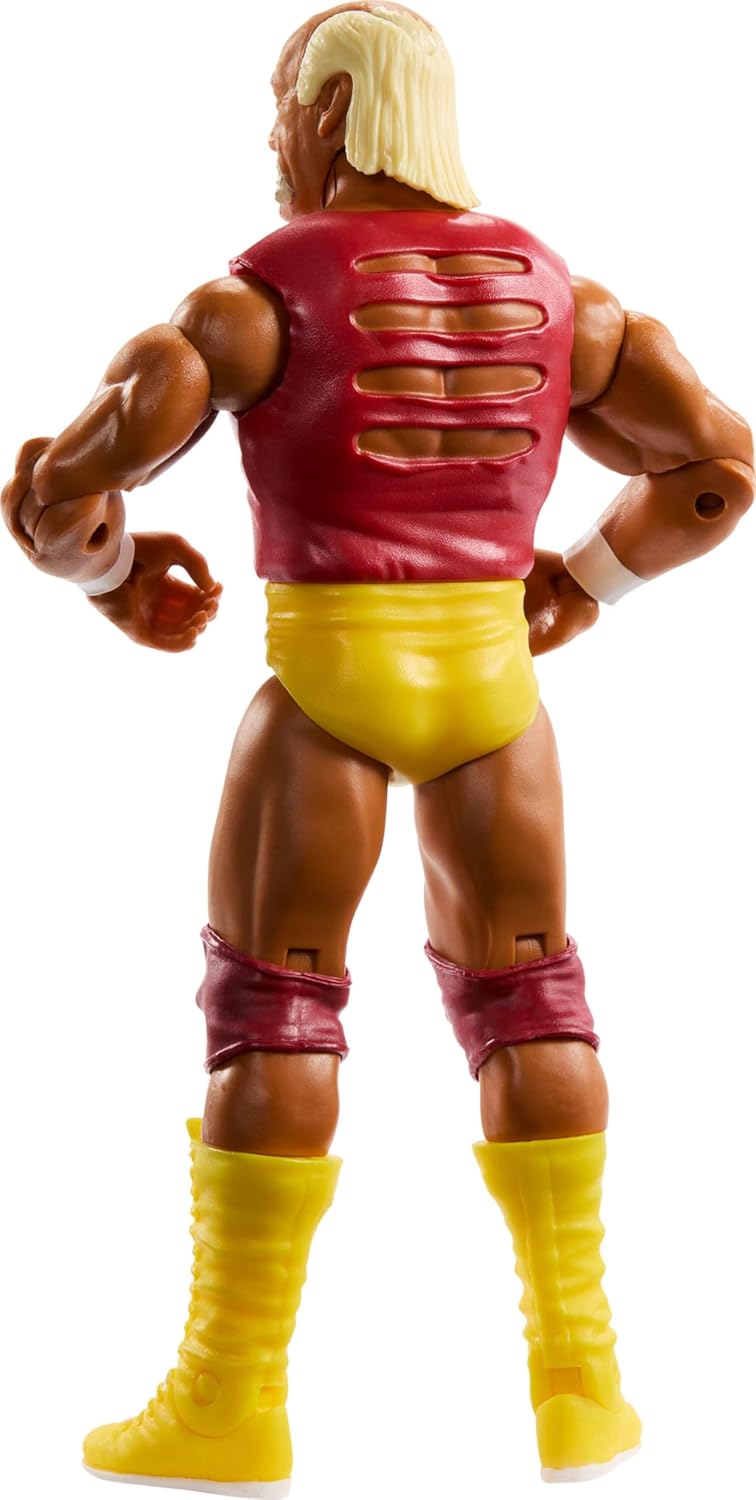 ​Mattel WWE Action Figure, 6-inch Collectible Hulk Hogan with 10 Articulation Points & Life-Like Look