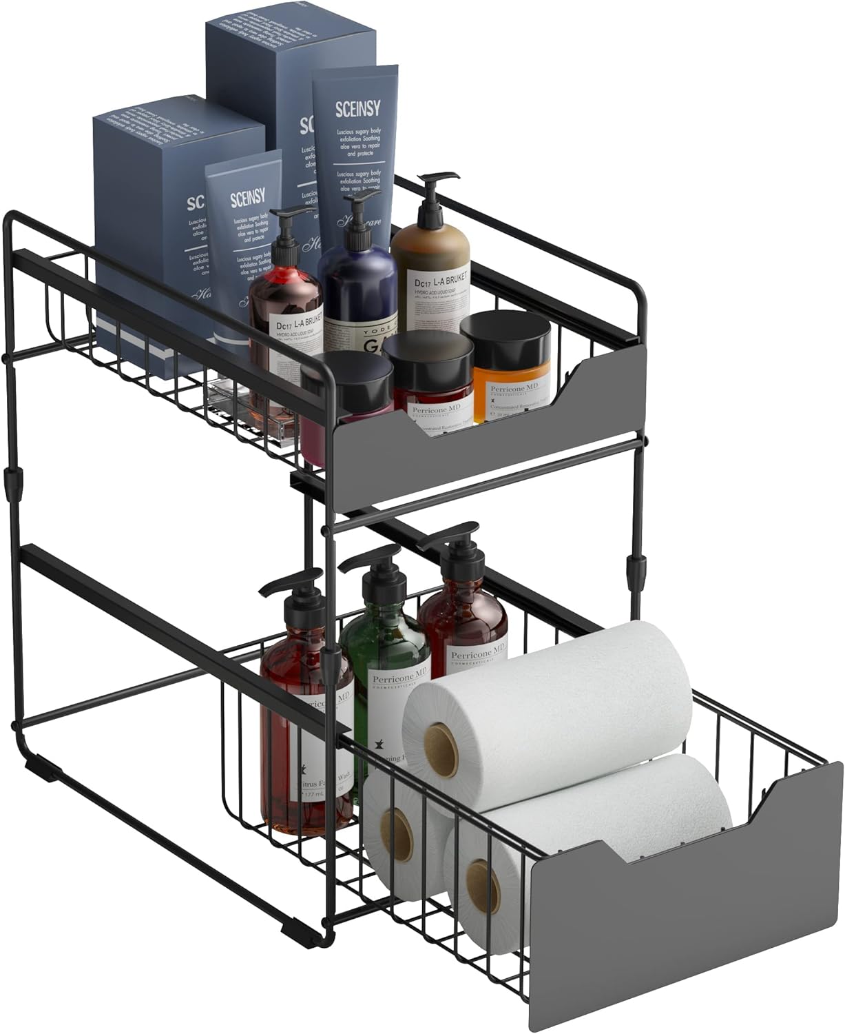Buy Bathroom Under Sink Organizer Rack with Sliding Storage Drawer,2