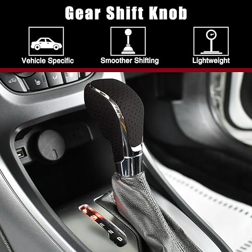 Miniatura 6 de Pomo de cambio automático de marcha Reemplazo de pomo de cambio de cuero para Buick Verano Regal GM Opel Insignia Vauxhall 2009-2013 Palanca de