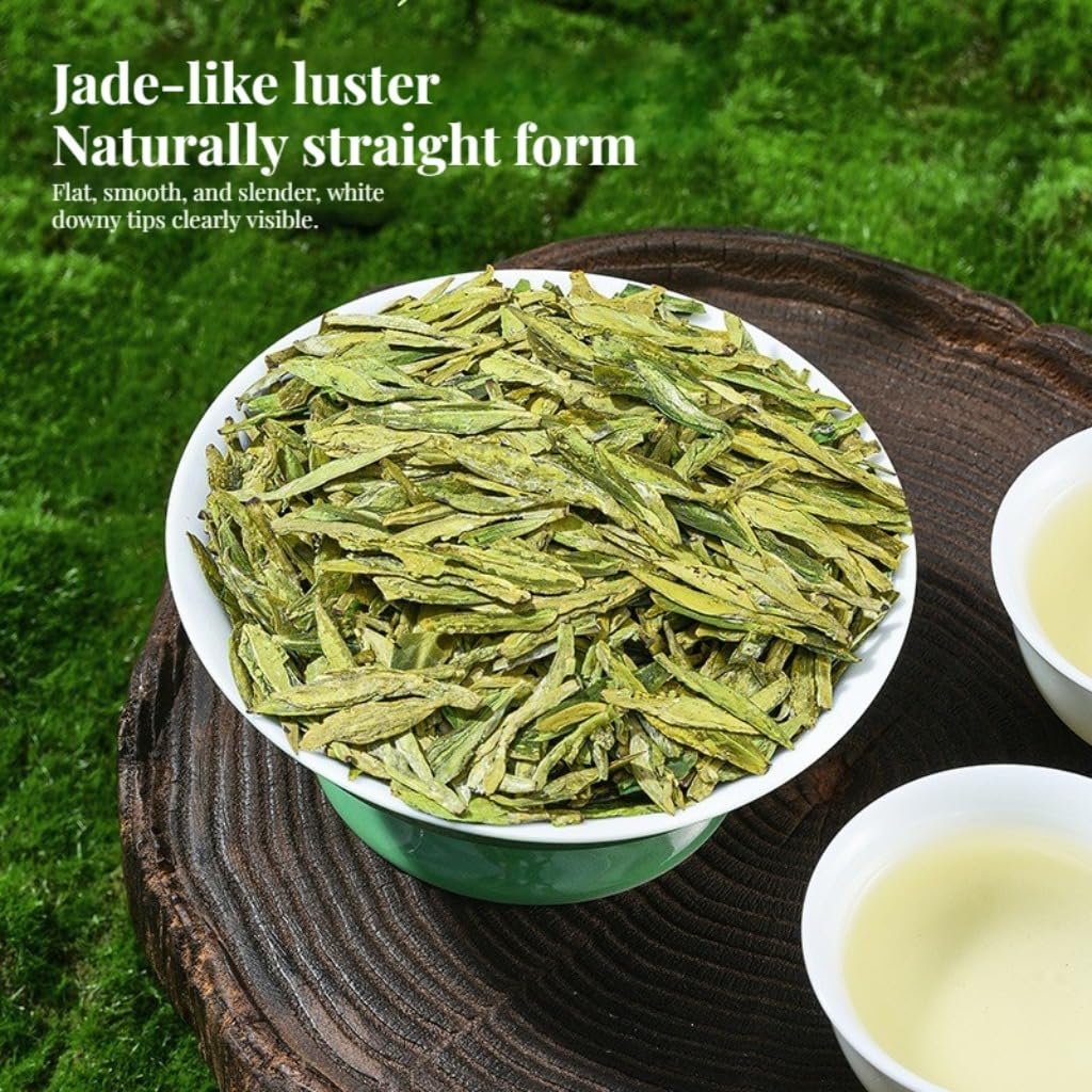 Tè Verde Longjing Pre-Qingming | Tè Verde Senza Additivi | Tè in Foglie Sciolte | Per Lavoro E Riunioni in Ufficio (50 g * 3)
