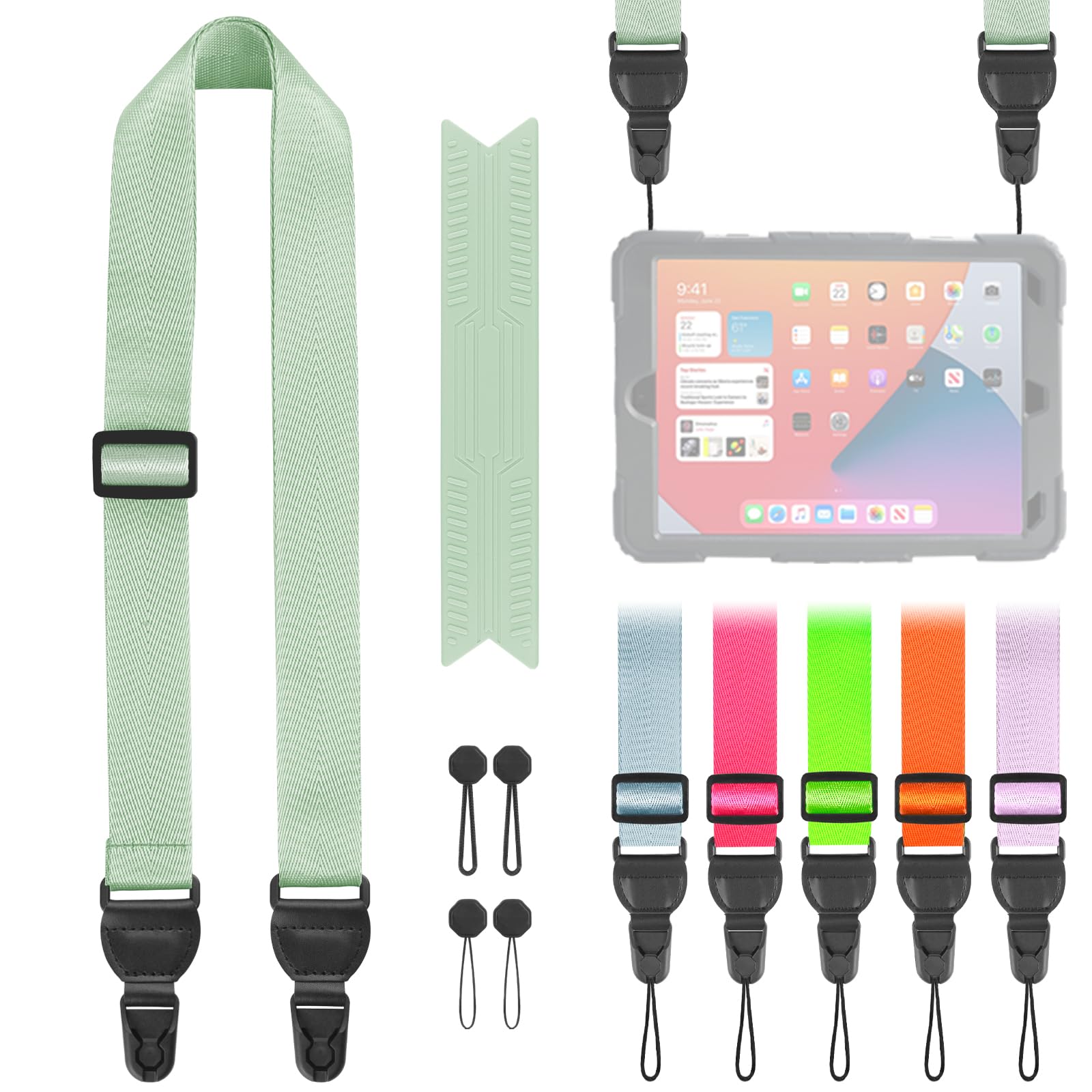 FIEIL Adjustable Shoulder Straps, Universal IPad lanyard, Silicone Padded Camera Strap with Quick Release Buckle, Comfort Neck Strap for Cameras,