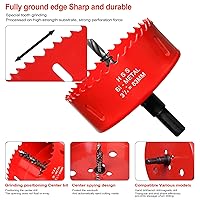 Vista 75 de Sierra perforadora de 4 1/8 pulgadas (4.134 in) para madera y plástico, broca de núcleo de cortador de agujeros bimetálico HSS para paneles de yeso