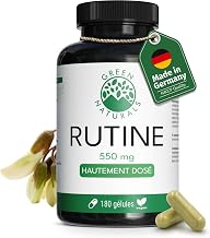 Green Naturals Rutin 500mg - Sophora japonica - 180 Softgels | Plant bioflavonoid · Vegan · No additives · 6 month cure