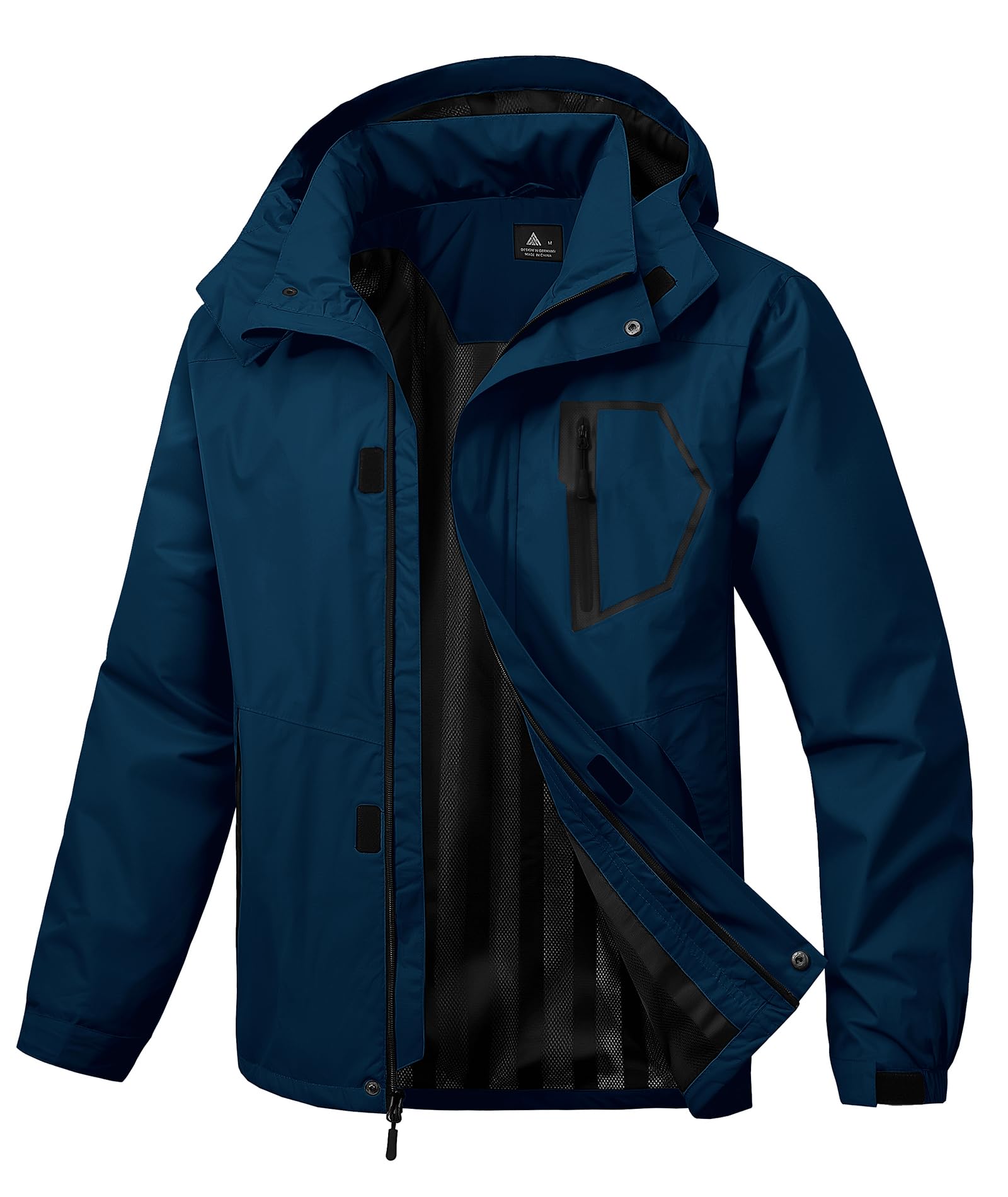 SWISSWELL Mens Rain Jackets Lightweight Waterproof Windbreaker Jackets Rain Coats with Hood for Golf Fishing Hiking