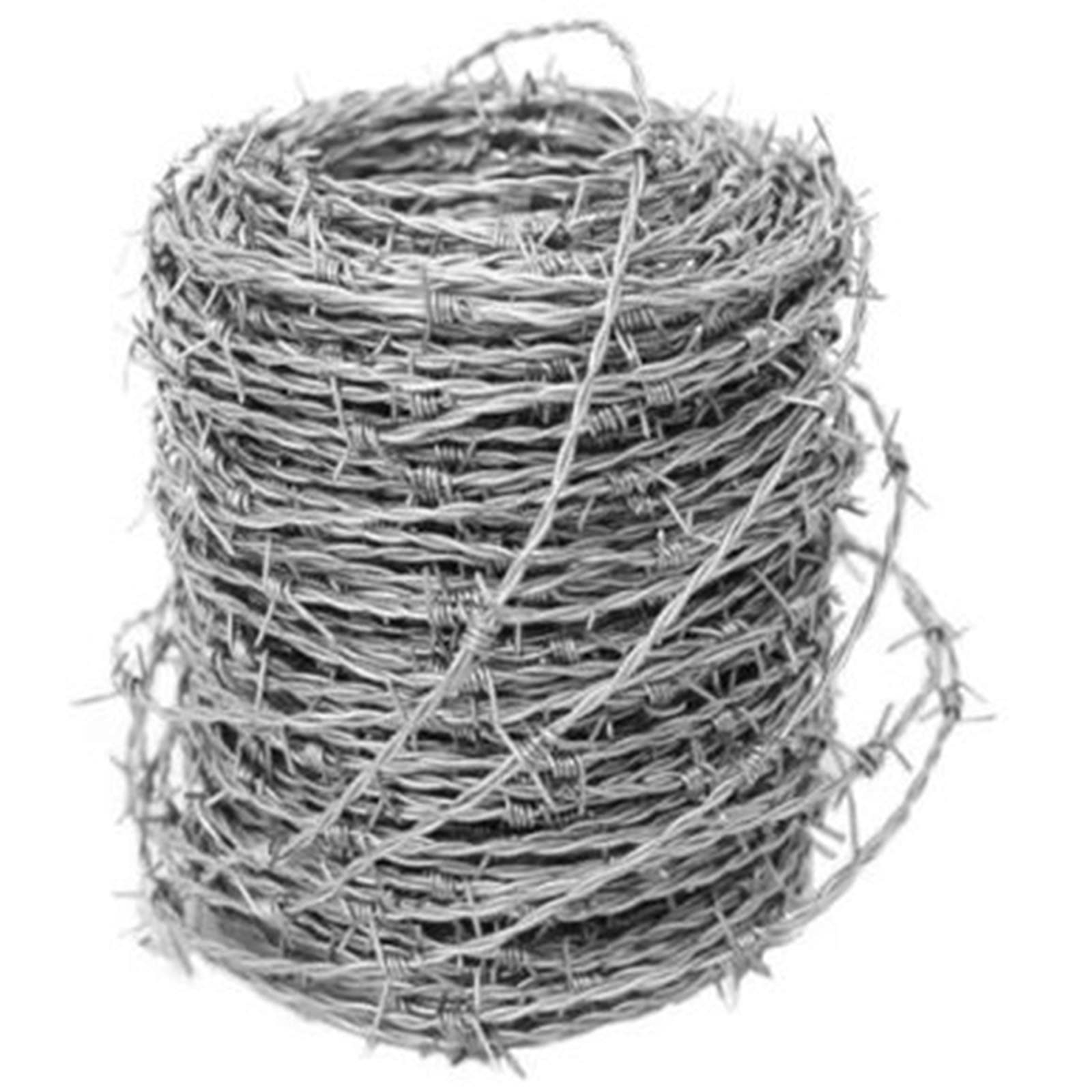 Fil barbelé en acier de 100 m pour clôture de jardin et protection du bétail