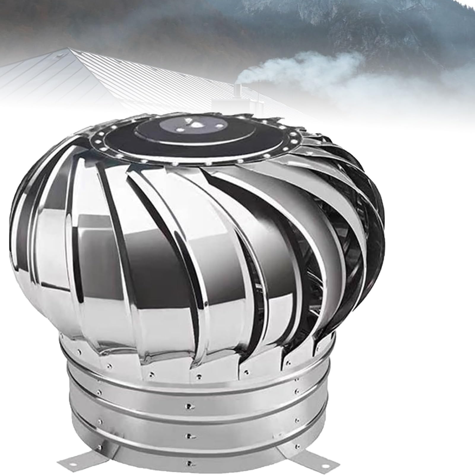 Ventilador de ático para uso industrial con tapa de ventilación giratoria de techo