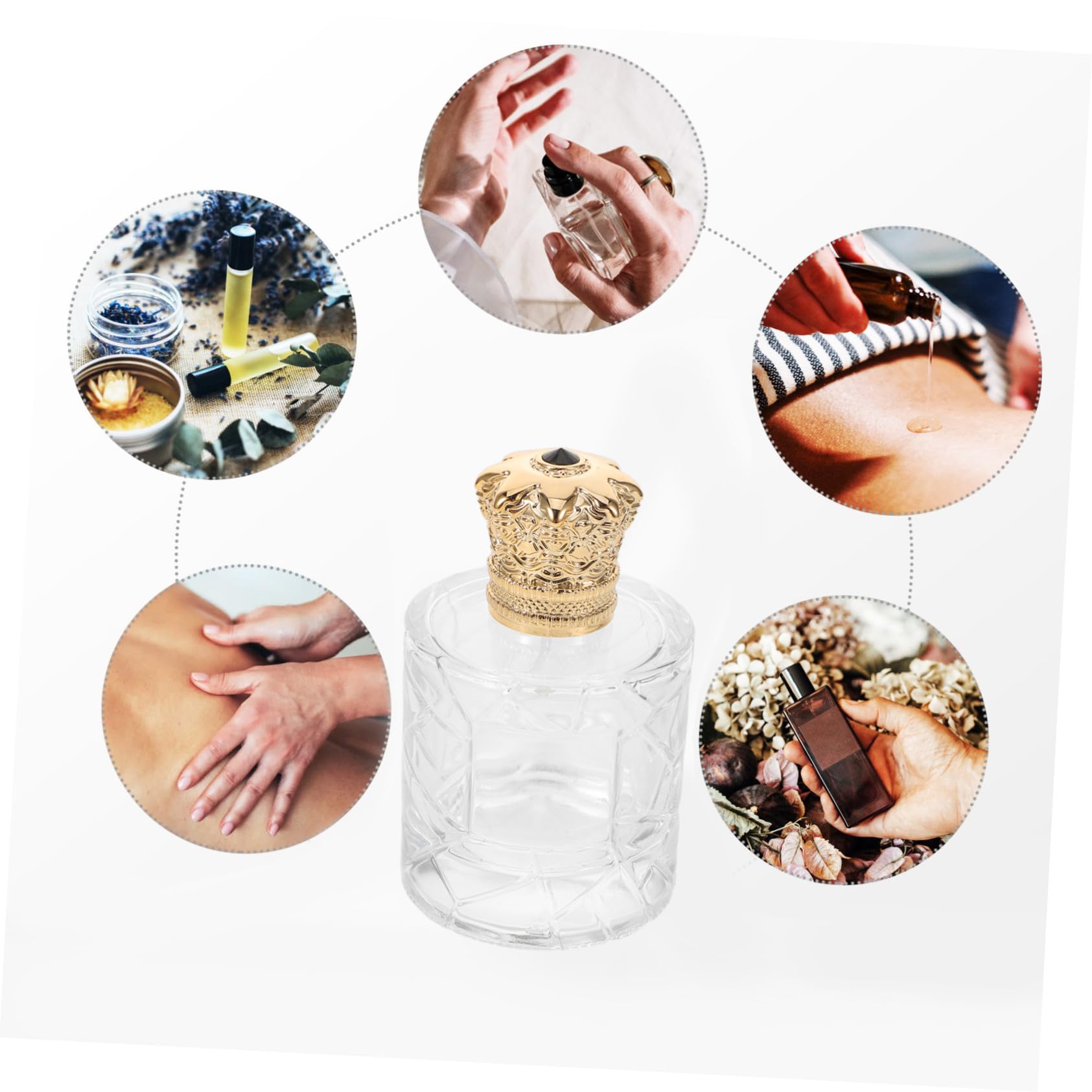 Healeved 3pezzi Flacone di Profumo in Vetro Trasparente da Nebulizzatore Bottiglia di Profumo Vuota Riutilizzabile per Viaggi Contenitore Spray per Cosmetici Profumati