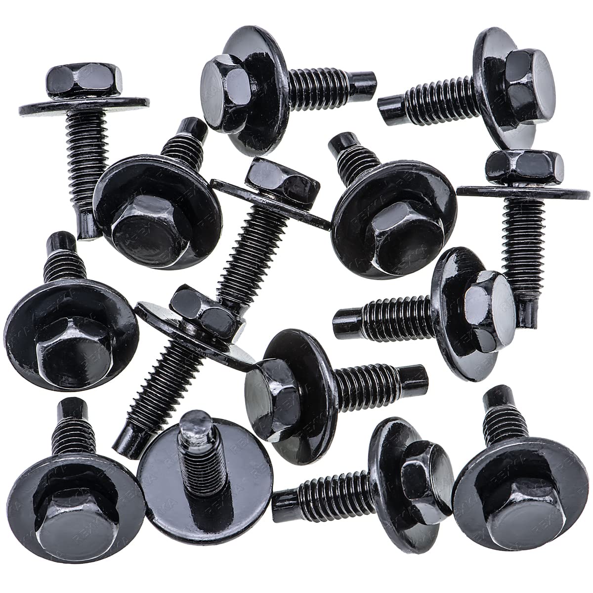 Amazon.com: Rexka 15pcs M6-1.0 X 20mm Hex Head Sems Bolt W/Dog