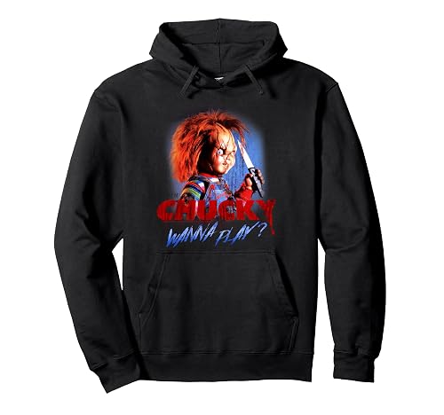 Chucky Wanna Play Bloody Knife Pullover Hoodie