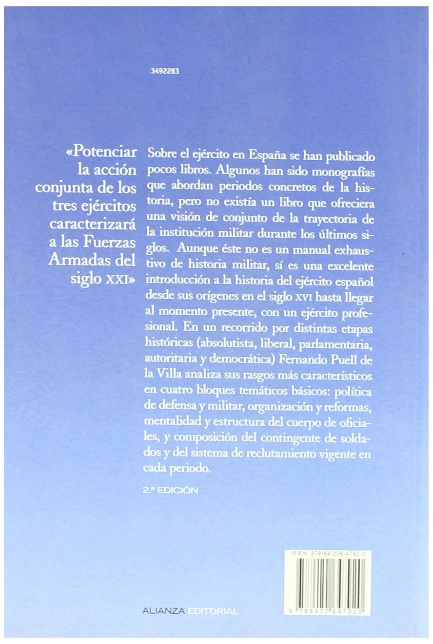Historia del ejército en España (Alianza Ensayo)