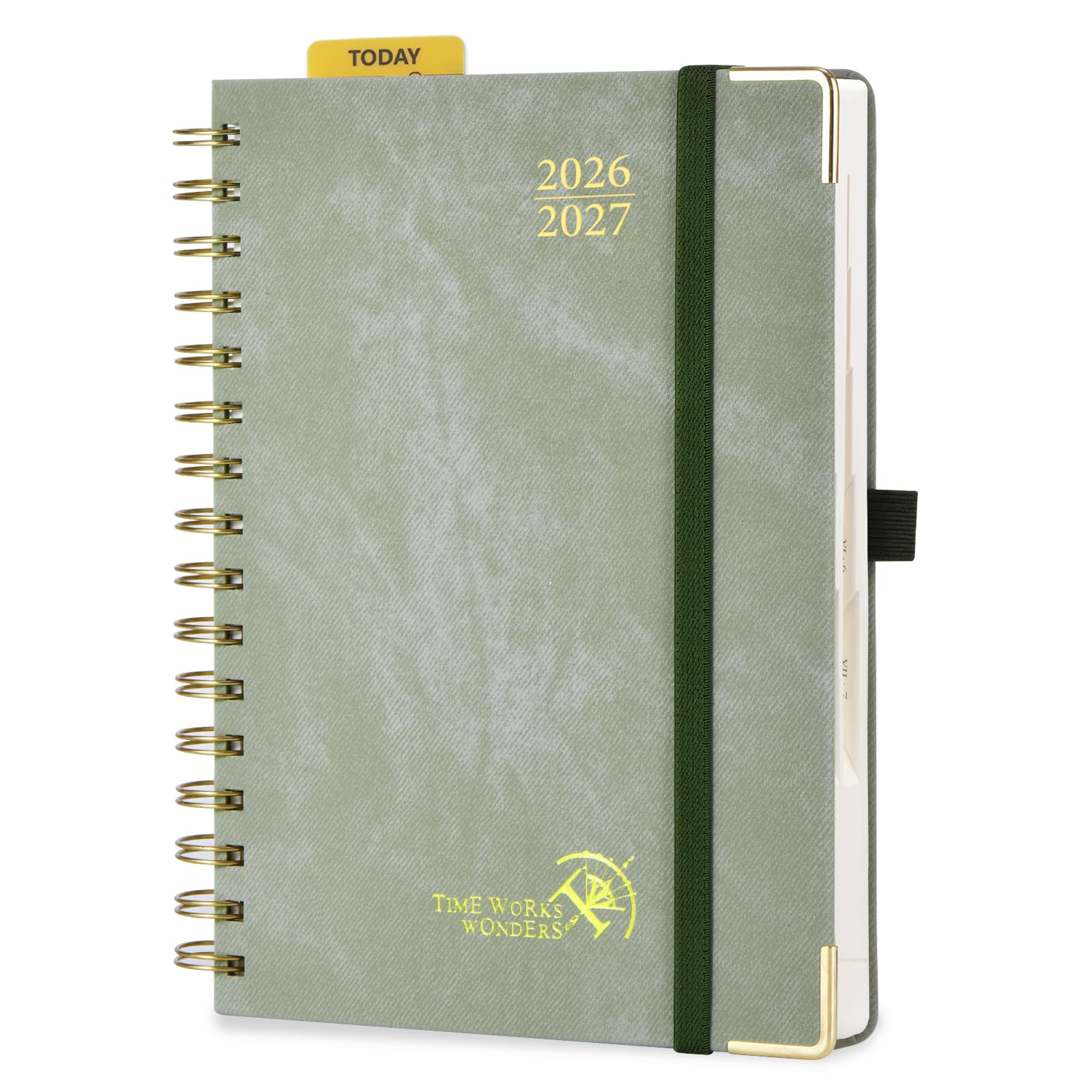 POPRUN 2026-2027 Academic Diary Day to Page A5 Spiral Bound Hard Cover