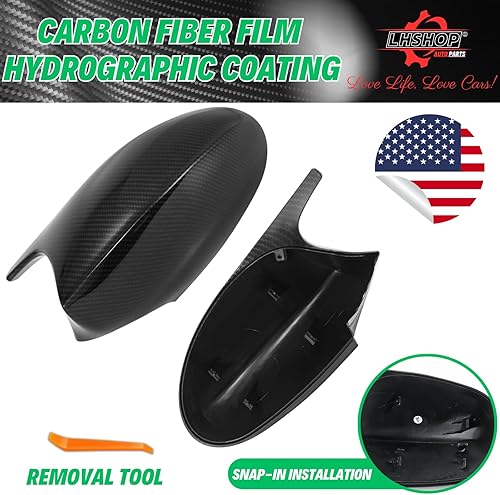 Miniatura 3 de 1 par de cubiertas de espejo lateral de coche de repuesto para BMW Serie 3 2005-2008 E90 E91 E92 E93 320i 325i 330i Pre Lci Modelo Exterior