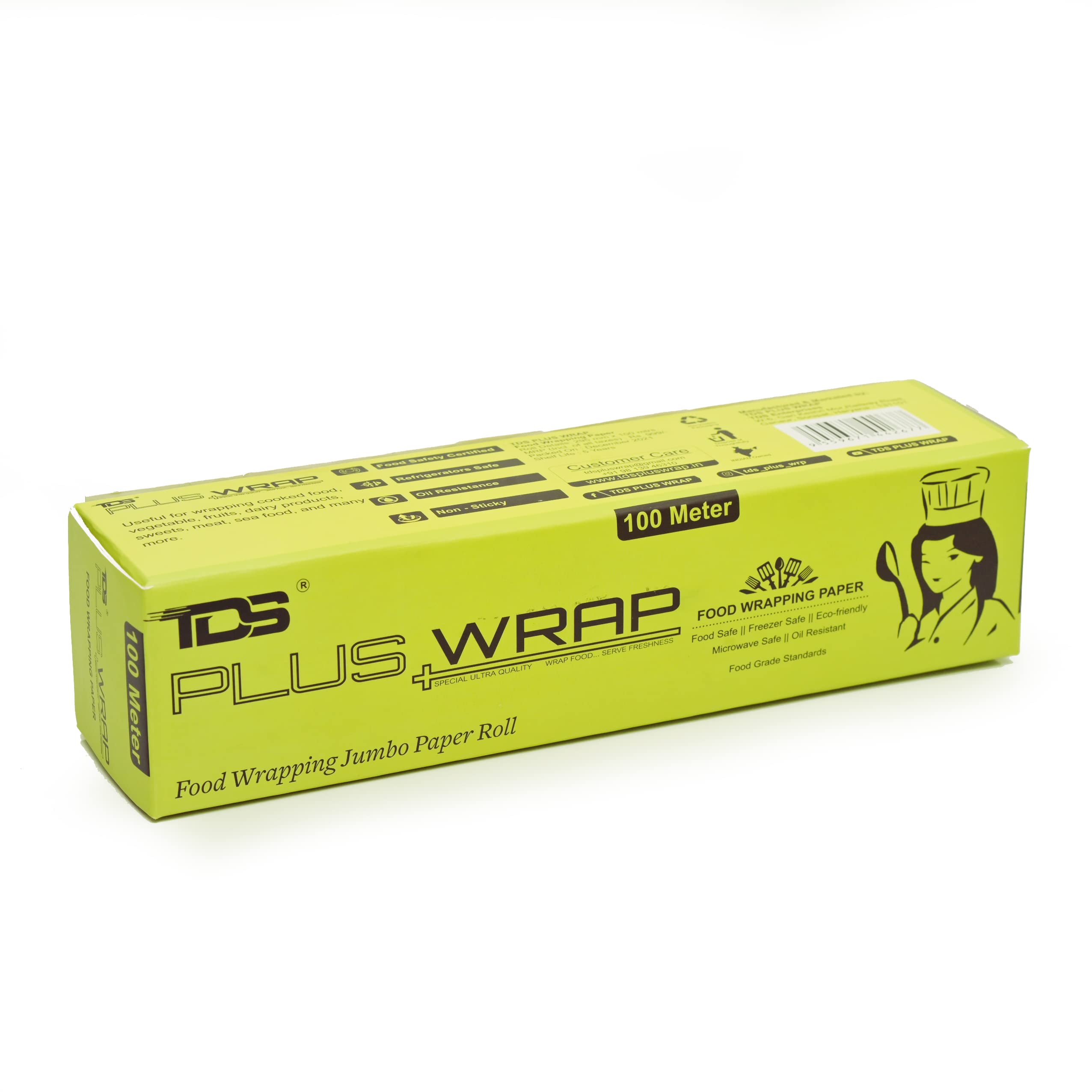 TDS Plus WRAP 1kg Wrapping Paper/Butter Paper, Oil Proof/Sandwich Wrap Paper/Food Wrapping Size, Oil Absorbing Sheets Cooking Butter Paper (Off White)
