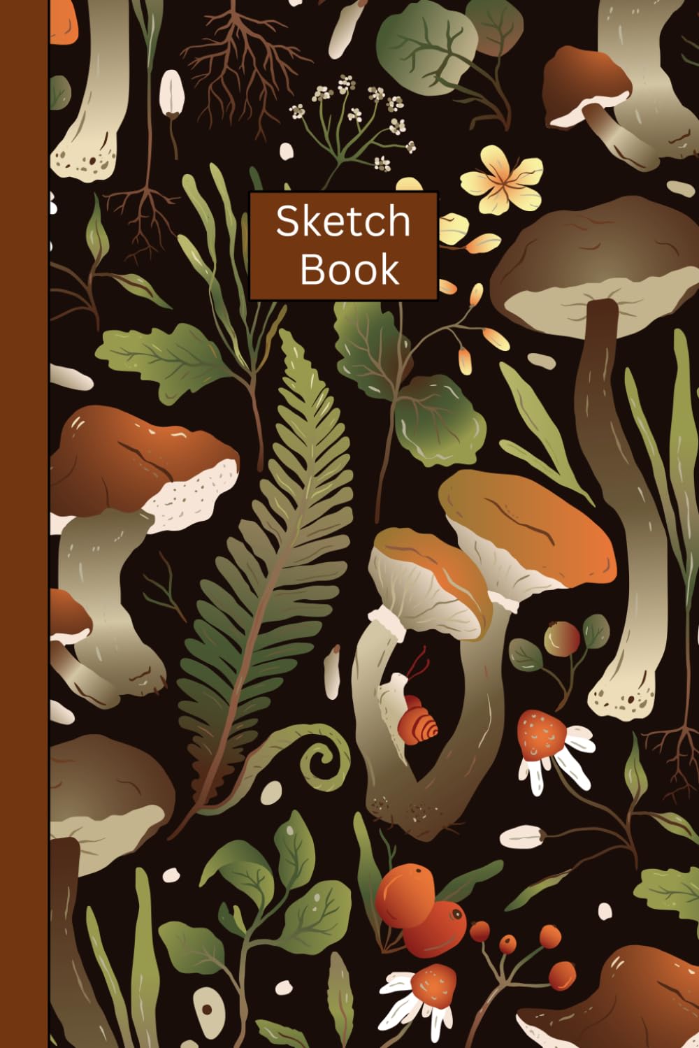 Mushroom Sketchbook: A fun(gi) A5 sketch book and drawing pad. This blank notebook is pocket sized (6inx9in) with a lovely mushroom/toadstool cover ... (A5) and make a great gift for any artist
