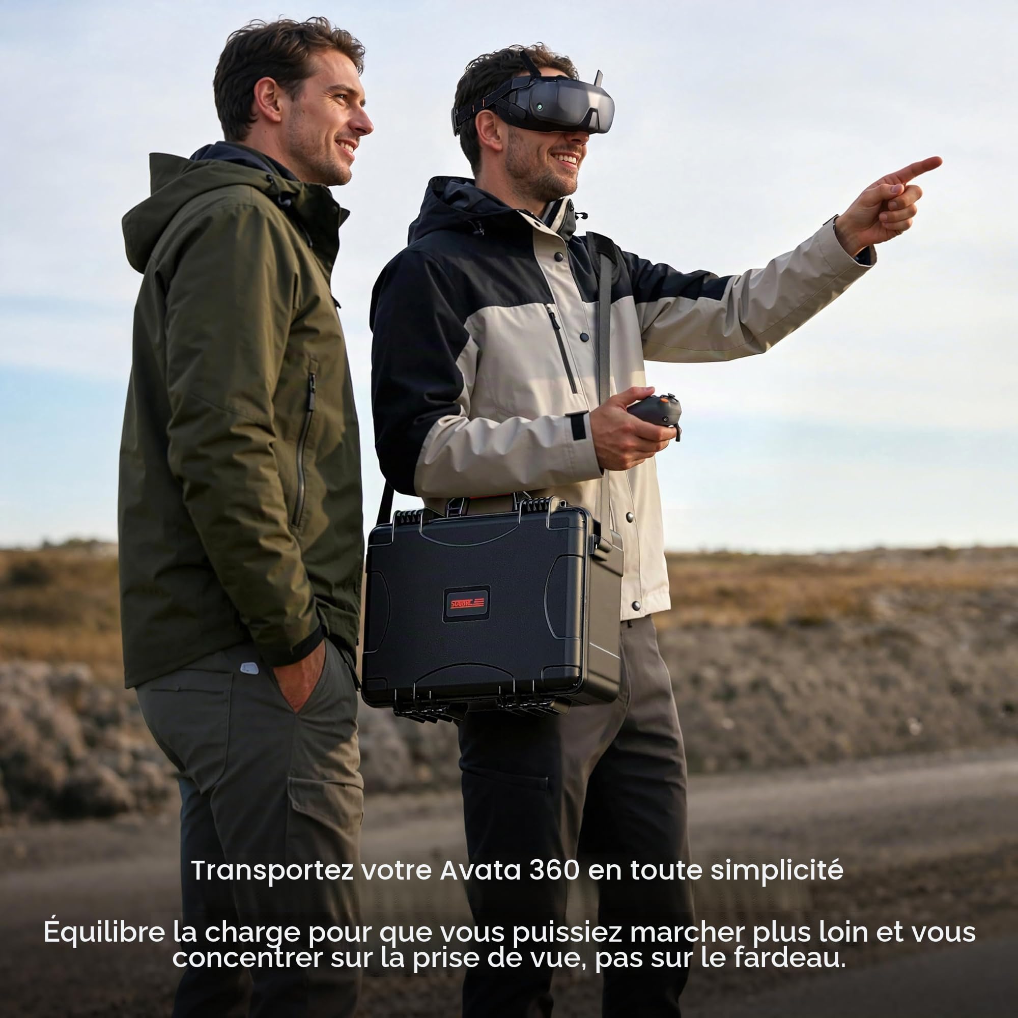 STARTRC Avata 360 Étui Rigide Étanche de Transport pour DJI Avata 360 Fly More Combo, Contrôleur DJI RC 2/RC Motion 3, Lunettes N3, 6 Batteries et Hub de Chargeur [Étui Seulement]